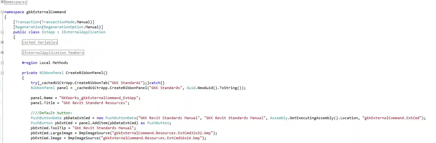 External application setting up ribbon button