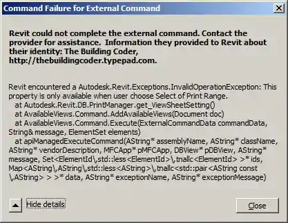 Exception accessing ViewSheetSetting property
