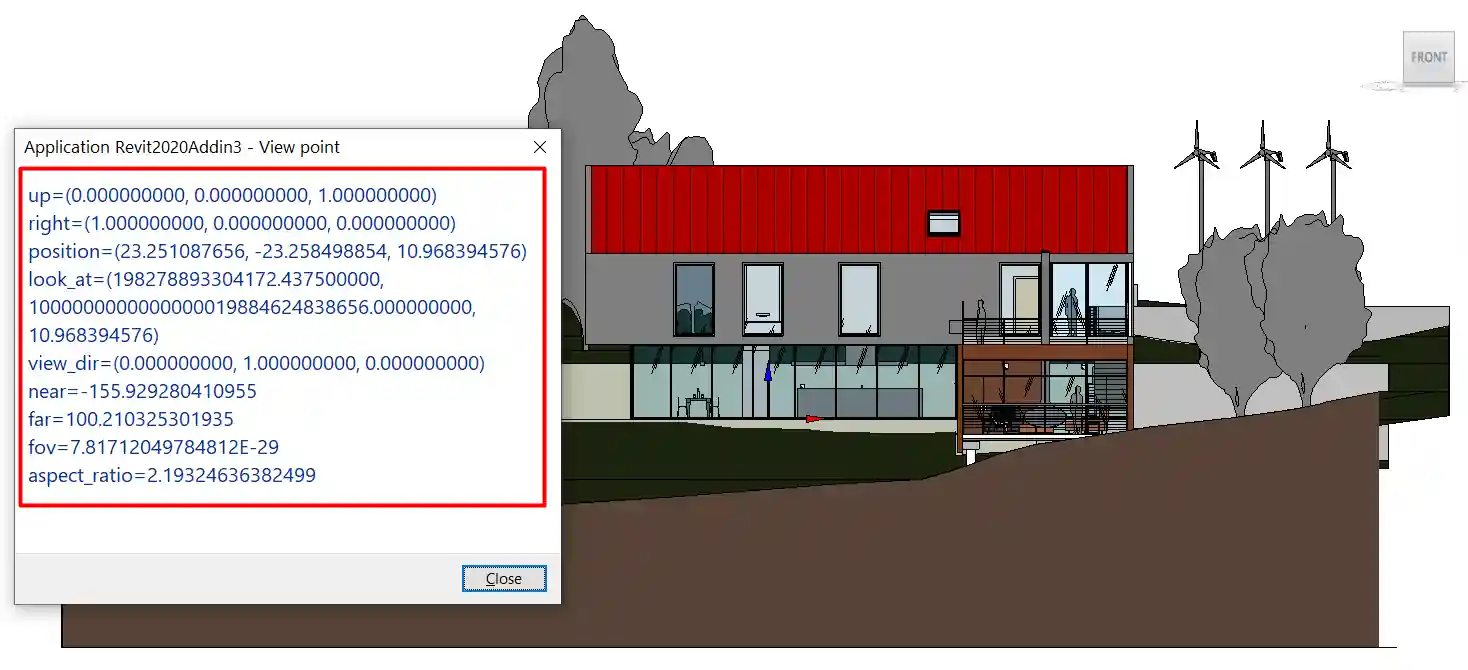 Camera parameters before zooming and panning Camera parameters before zooming and panning