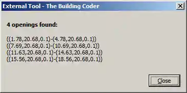 Wall opening coordinates