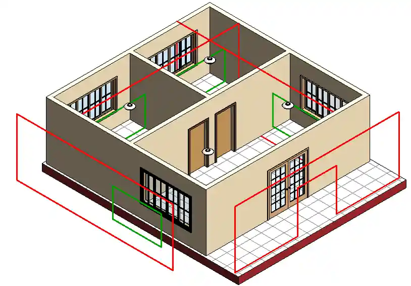 Wall profile lines inner and outer loops