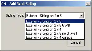 Wall siding selection