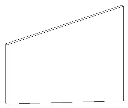 Wall with a sloped profile