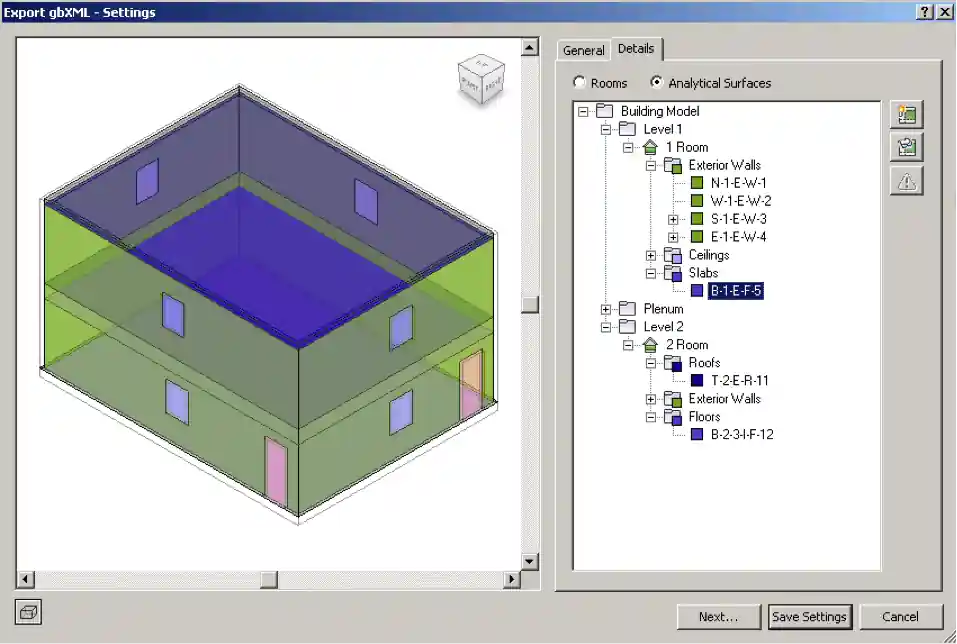 Detailed energy analysis model